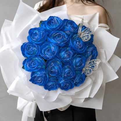 blueバタフライブーケMサイズ（当日発送）２色カラー展開
