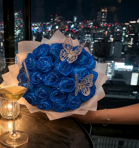 バタフライブーケblue